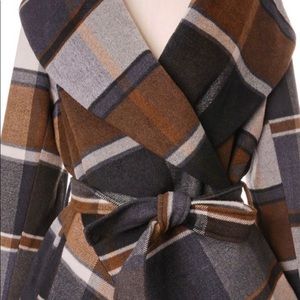 PRAIRIE CHECK RABATO COAT BY CHIC+